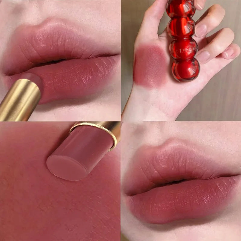 Waterproof Velvet Lipstick Easy To Wear Longstay Lip Stick Long-Lasting Matte Nude Lip Glaze Non-stick Makeup Lip Tint Cosmetics