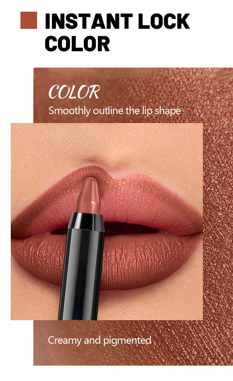 Matte Brown Lip Liner Pencil Lip Outline Contouring Lasting Waterproof Lipstick Crayon Moisturize Lip Balm Cosmetics New