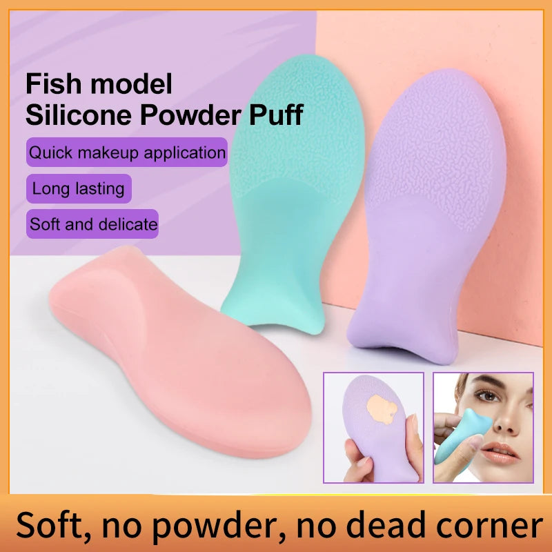 2022 New Silicone Makeup Sponge Jelly Puff Makeup Do Not Eat Powder Puff Face Wash Makeup Puff Make Up Tool Beauty Accessories